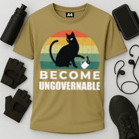 Become Ungovernable I Do What I Want Funny Cat Cooling Performance Crew T-Shirt