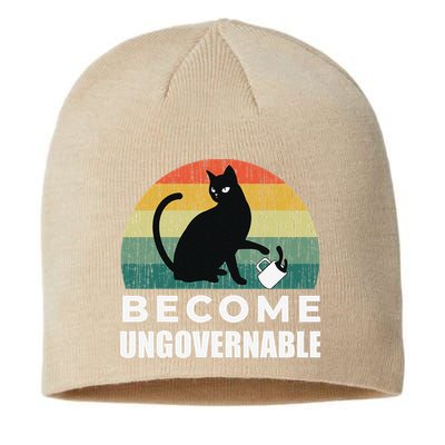 Become Ungovernable I Do What I Want Funny Cat Sustainable Beanie