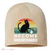 Become Ungovernable I Do What I Want Funny Cat Sustainable Beanie