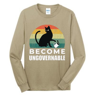 Become Ungovernable I Do What I Want Funny Cat Tall Long Sleeve T-Shirt