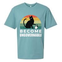 Become Ungovernable I Do What I Want Funny Cat Sueded Cloud Jersey T-Shirt