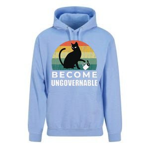 Become Ungovernable I Do What I Want Funny Cat Unisex Surf Hoodie