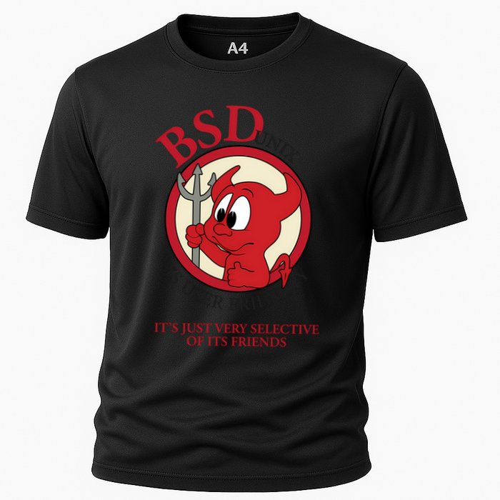 Bsd Unix Is User Friendly...Its Just Very Selective Of Its Friends Cooling Performance Crew T-Shirt