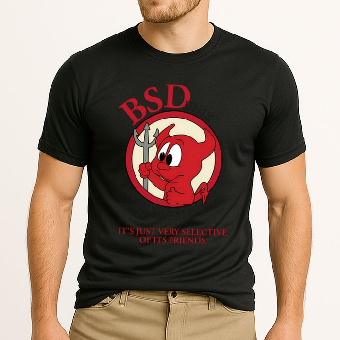 Bsd Unix Is User Friendly...Its Just Very Selective Of Its Friends Cooling Performance Crew T-Shirt