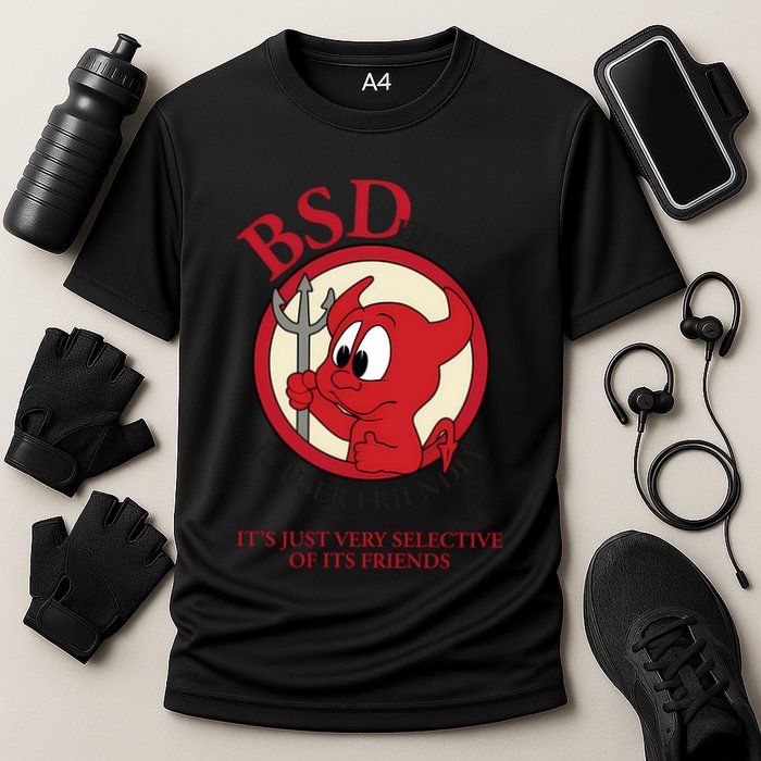 Bsd Unix Is User Friendly...Its Just Very Selective Of Its Friends Cooling Performance Crew T-Shirt