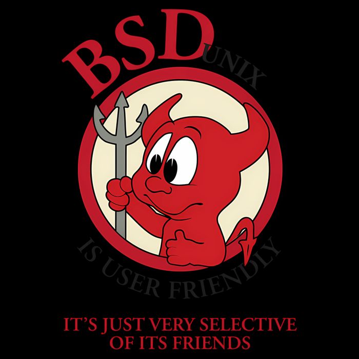 Bsd Unix Is User Friendly...Its Just Very Selective Of Its Friends 7-Panel Snapback Hat