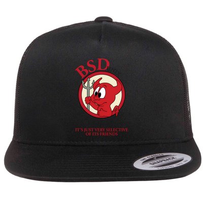 Bsd Unix Is User Friendly...Its Just Very Selective Of Its Friends Flat Bill Trucker Hat