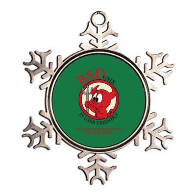 Bsd Unix Is User Friendly...Its Just Very Selective Of Its Friends Metallic Star Ornament