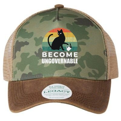 Become Ungovernable I Do What I Want Funny Cat Legacy Tie Dye Trucker Hat