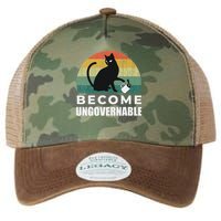 Become Ungovernable I Do What I Want Funny Cat Legacy Tie Dye Trucker Hat
