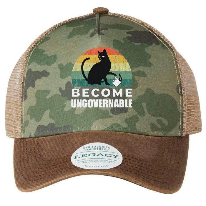 Become Ungovernable I Do What I Want Funny Cat Legacy Tie Dye Trucker Hat
