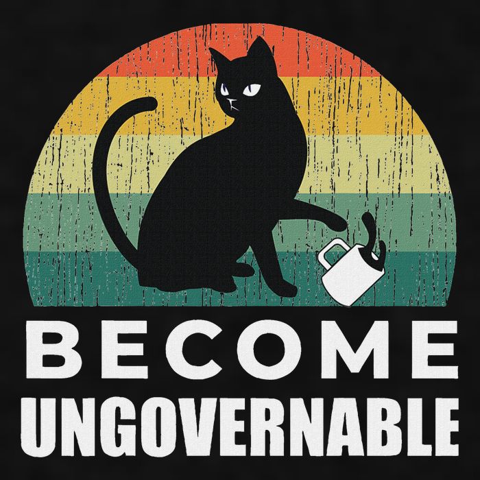 Become Ungovernable I Do What I Want Funny Cat Ladies PosiCharge Tri-Blend Wicking Tank