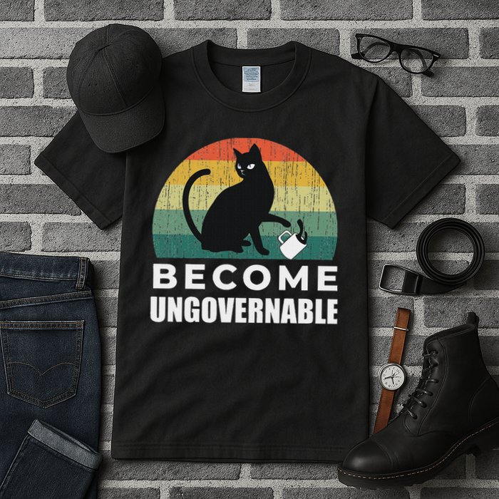Become Ungovernable I Do What I Want Funny Cat Tall T-Shirt