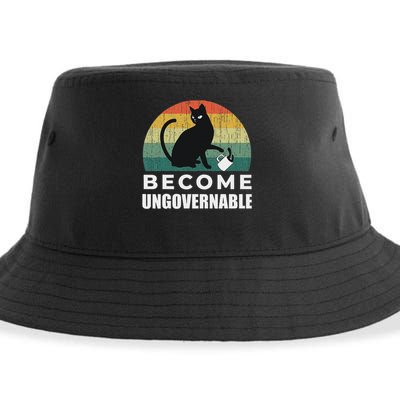 Become Ungovernable I Do What I Want Funny Cat Sustainable Bucket Hat