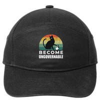 Become Ungovernable I Do What I Want Funny Cat 7-Panel Snapback Hat