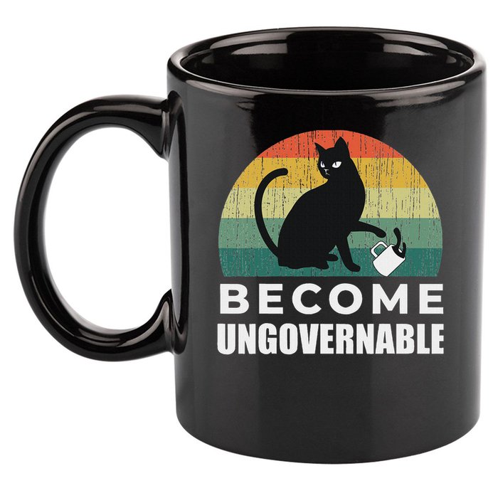 Become Ungovernable I Do What I Want Funny Cat 11oz C Handle Ceramic Mug