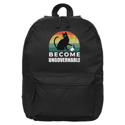 Become Ungovernable I Do What I Want Funny Cat 16 in Basic Backpack