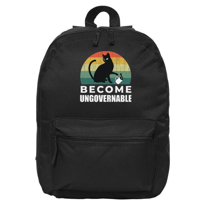 Become Ungovernable I Do What I Want Funny Cat 16 in Basic Backpack