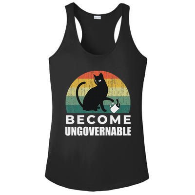 Become Ungovernable I Do What I Want Funny Cat Ladies PosiCharge Competitor Racerback Tank