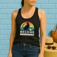 Become Ungovernable I Do What I Want Funny Cat Womens Tank Top