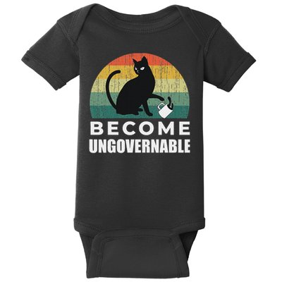 Become Ungovernable I Do What I Want Funny Cat Baby Bodysuit