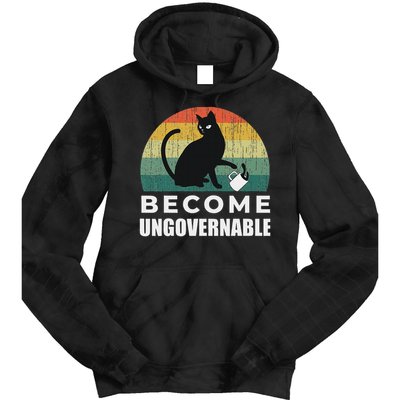 Become Ungovernable I Do What I Want Funny Cat Tie Dye Hoodie