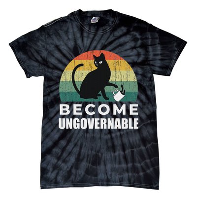 Become Ungovernable I Do What I Want Funny Cat Tie-Dye T-Shirt