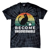 Become Ungovernable I Do What I Want Funny Cat Tie-Dye T-Shirt