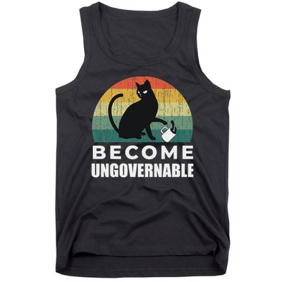 Become Ungovernable I Do What I Want Funny Cat Tank Top