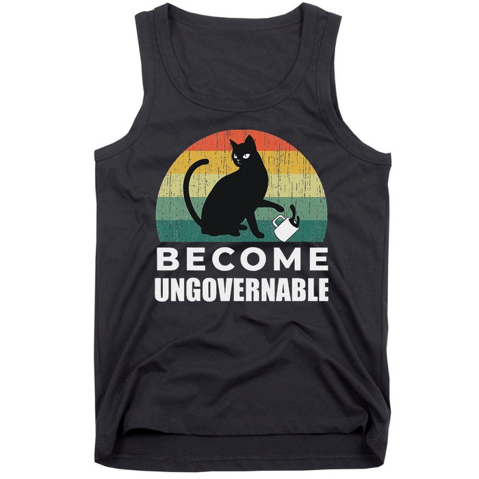 Become Ungovernable I Do What I Want Funny Cat Tank Top