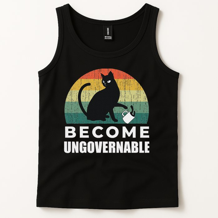Become Ungovernable I Do What I Want Funny Cat Tank Top