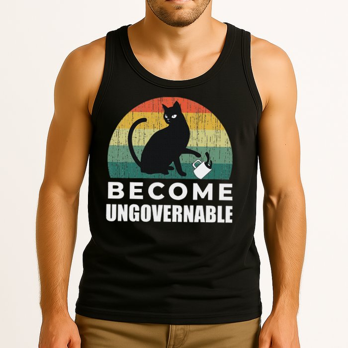 Become Ungovernable I Do What I Want Funny Cat Tank Top
