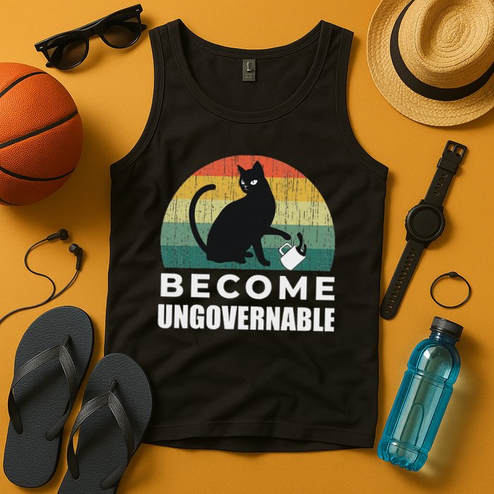 Become Ungovernable I Do What I Want Funny Cat Tank Top