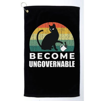 Become Ungovernable I Do What I Want Funny Cat Golf Towel
