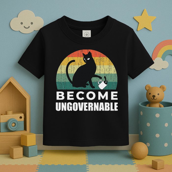 Become Ungovernable I Do What I Want Funny Cat Toddler T-Shirt