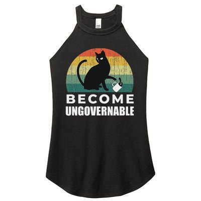 Become Ungovernable I Do What I Want Funny Cat Women's Perfect Tri Rocker Tank
