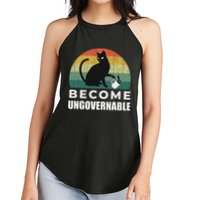 Become Ungovernable I Do What I Want Funny Cat Women's Perfect Tri Rocker Tank