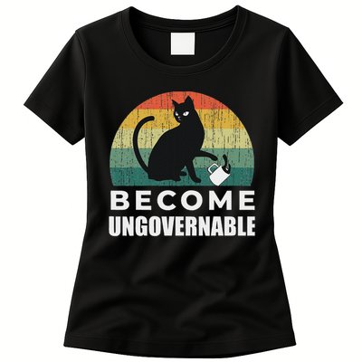 Become Ungovernable I Do What I Want Funny Cat Womens T-Shirt