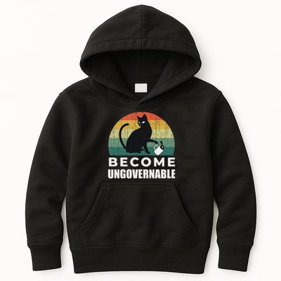 Become Ungovernable I Do What I Want Funny Cat Kids Hoodie