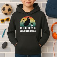Become Ungovernable I Do What I Want Funny Cat Kids Hoodie