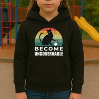 Become Ungovernable I Do What I Want Funny Cat Kids Hoodie