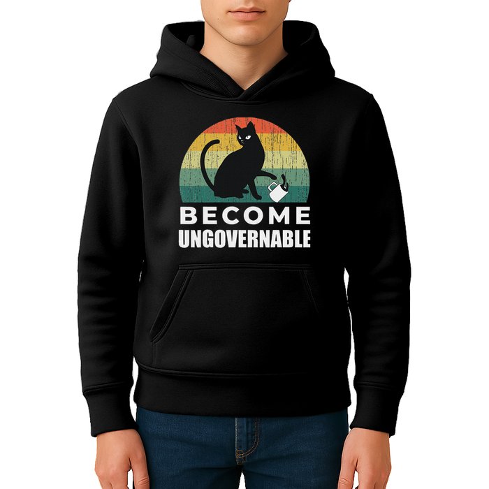 Become Ungovernable I Do What I Want Funny Cat Kids Hoodie