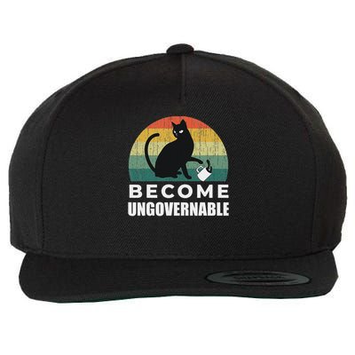 Become Ungovernable I Do What I Want Funny Cat Wool Snapback Cap