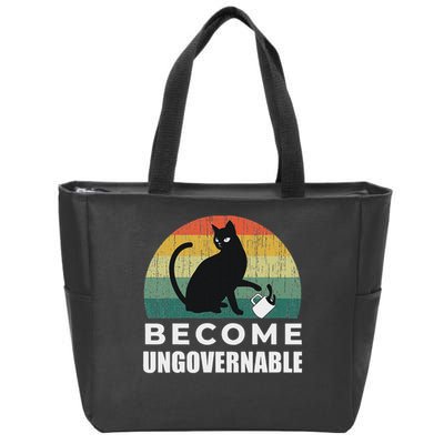 Become Ungovernable I Do What I Want Funny Cat Zip Tote Bag