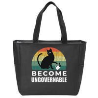 Become Ungovernable I Do What I Want Funny Cat Zip Tote Bag