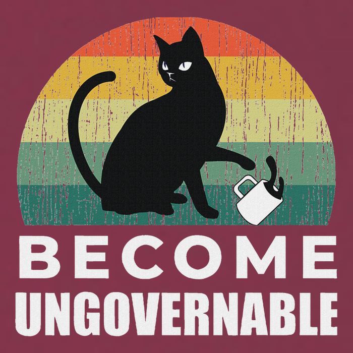 Become Ungovernable I Do What I Want Funny Cat 16oz Travel Tumbler