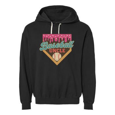 Baseball Uncle Ice Cream Drip Garment-Dyed Fleece Hoodie
