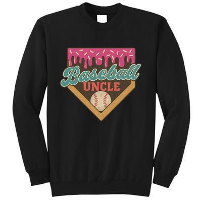 Baseball Uncle Ice Cream Drip Tall Sweatshirt