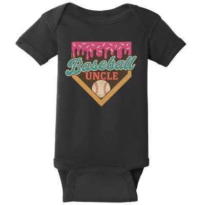 Baseball Uncle Ice Cream Drip Baby Bodysuit