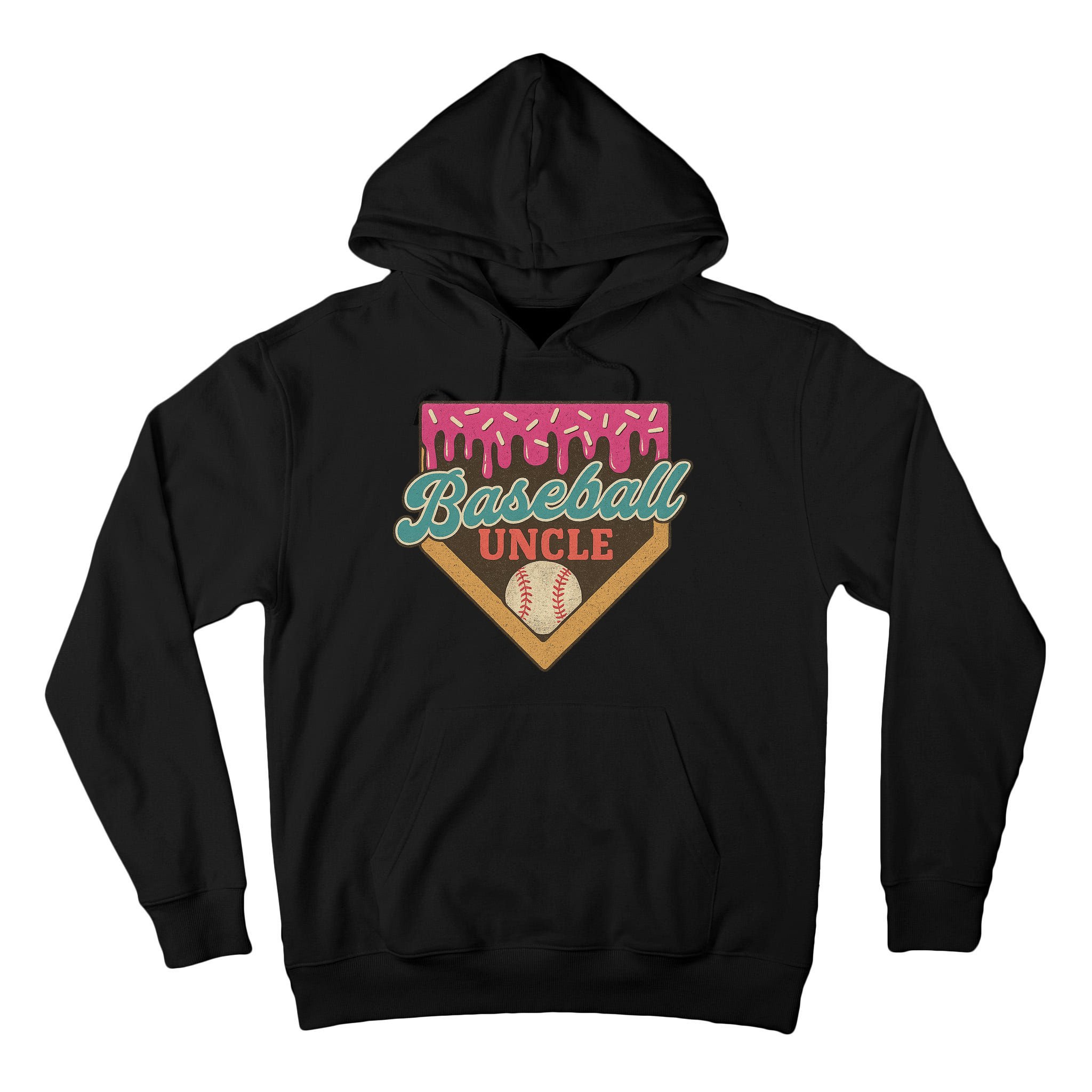 Baseball Uncle Ice Cream Drip Tall Hoodie